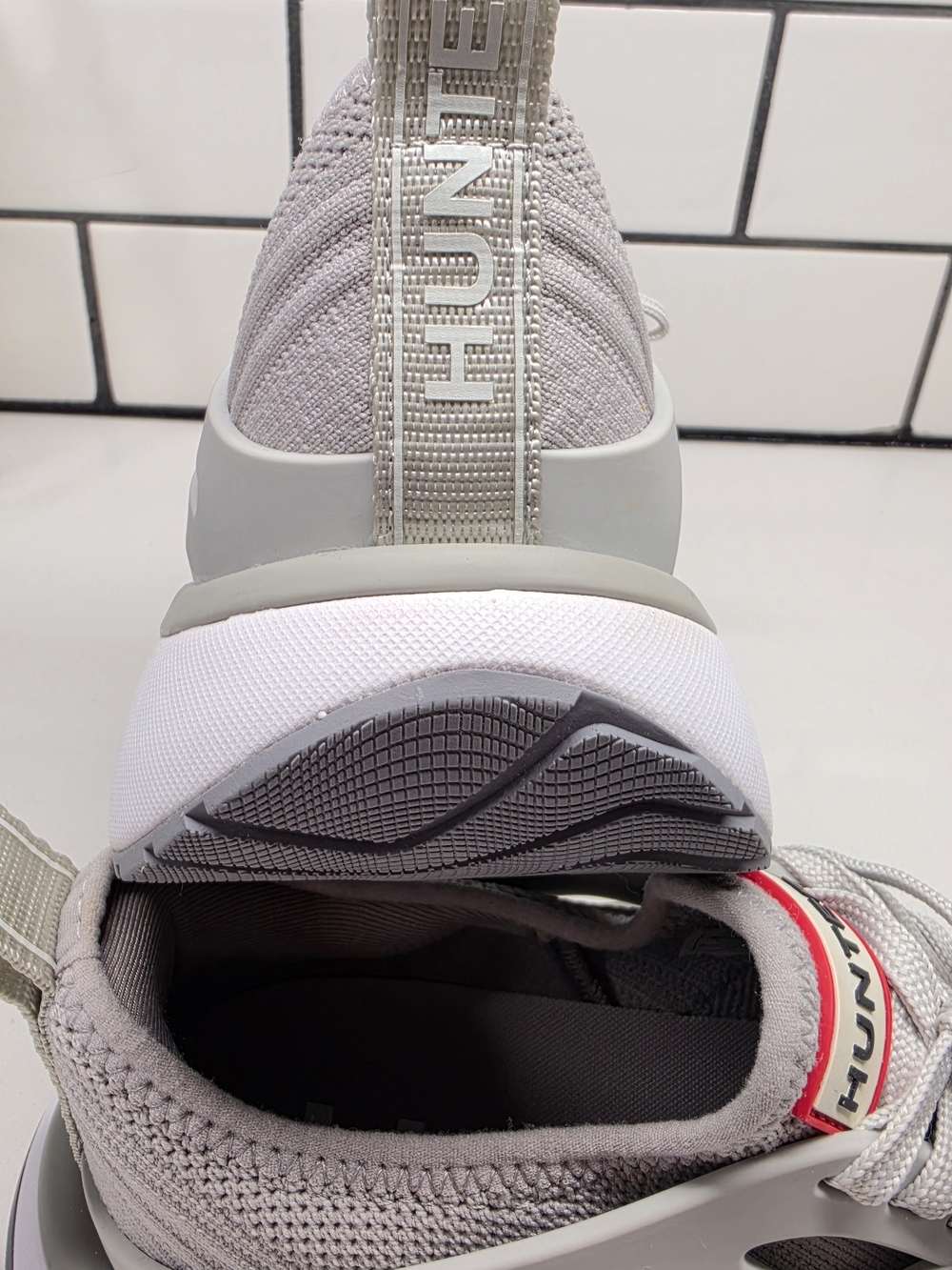 Hunter Women's Light Gray Athletic Sneakers - Picture 4 of 9